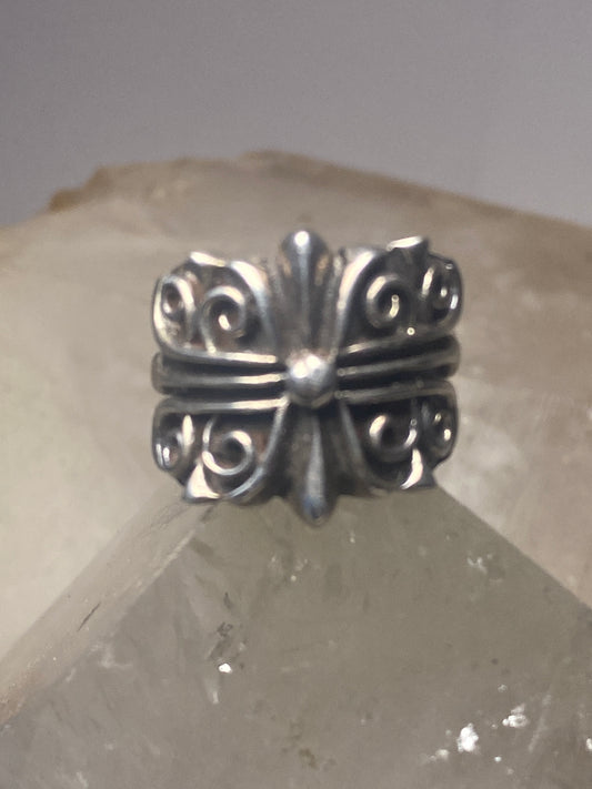 Cigar Band ring size 5.75 scrollwork band sterling silver women girls