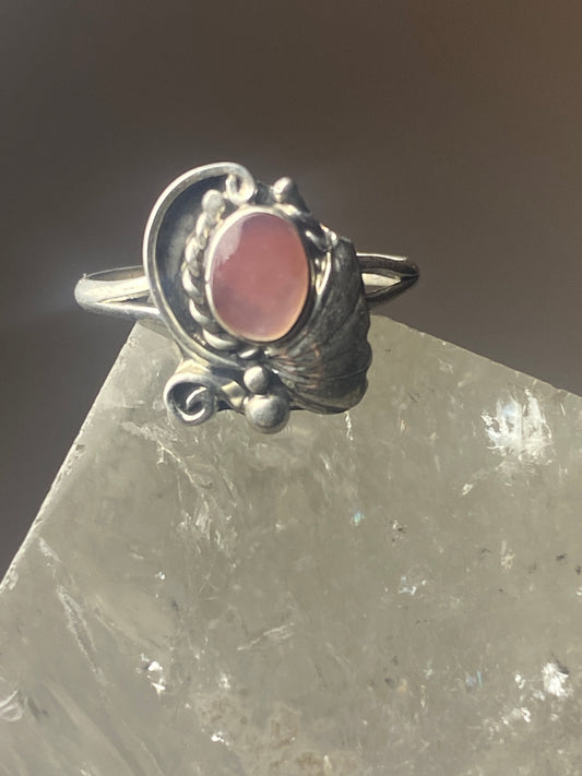 Mother of pearl Ring southwest pinky sterling silver women girl bc