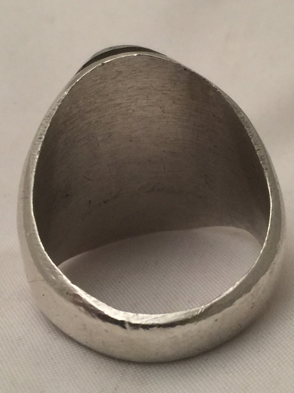 Vintage Sterling Silver Coral & Abalone Inlay Ring Southwestern Tribal Size 12 Weight 26.4g