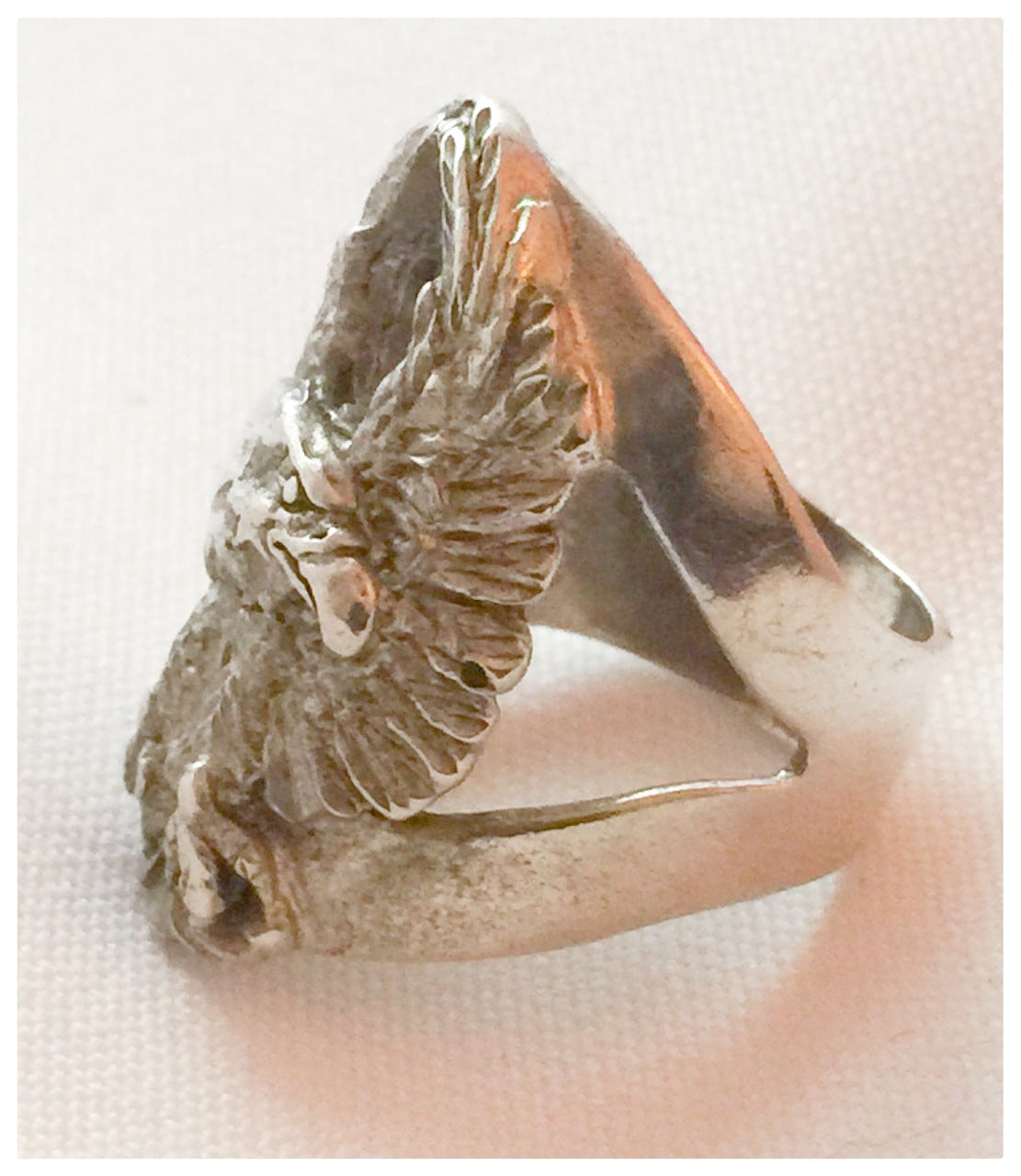 Vintage Sterling Silver Eagle RIng Size 8 By Ott