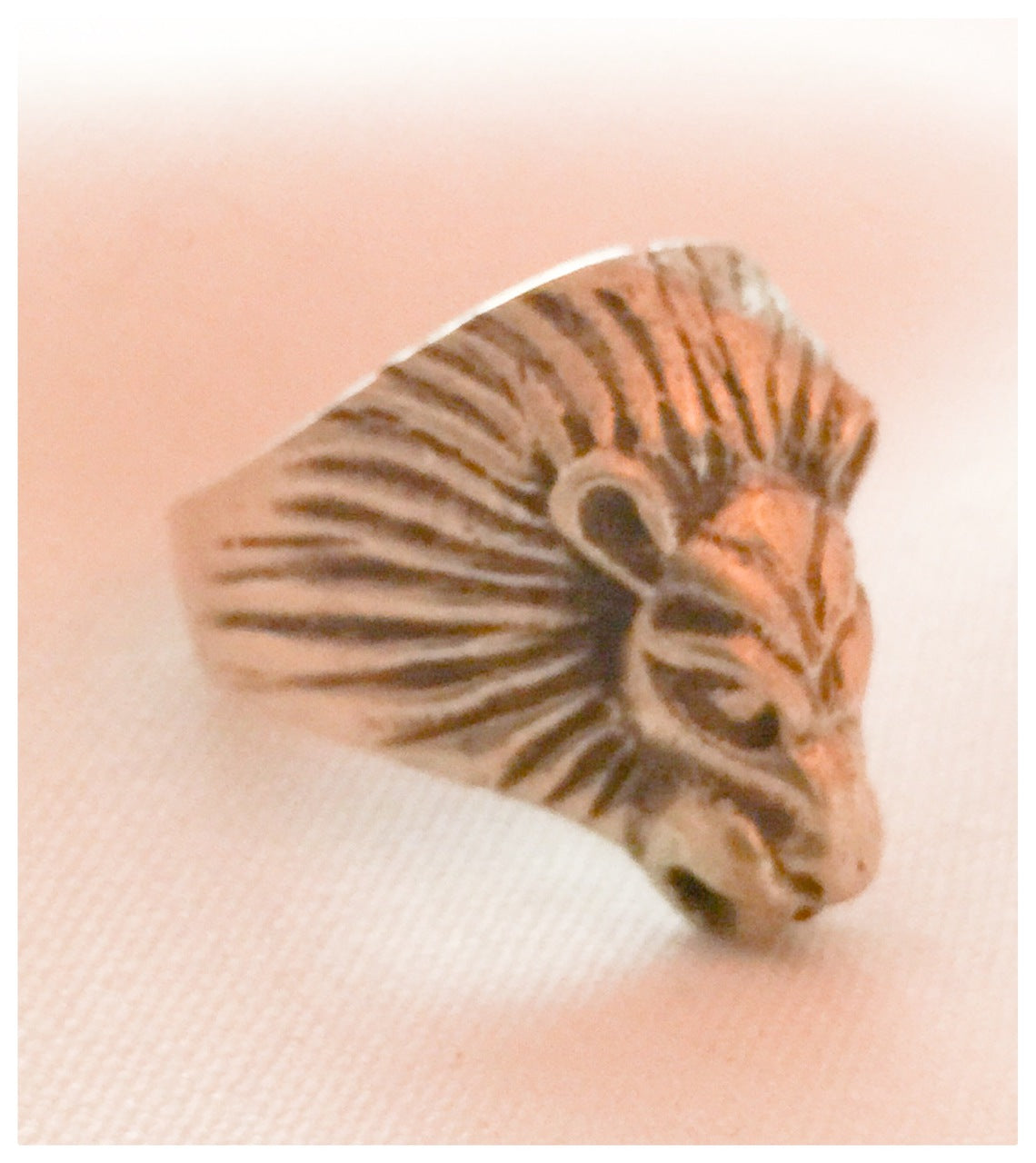 Vintage Sterling Silver Lion Ring Size 10