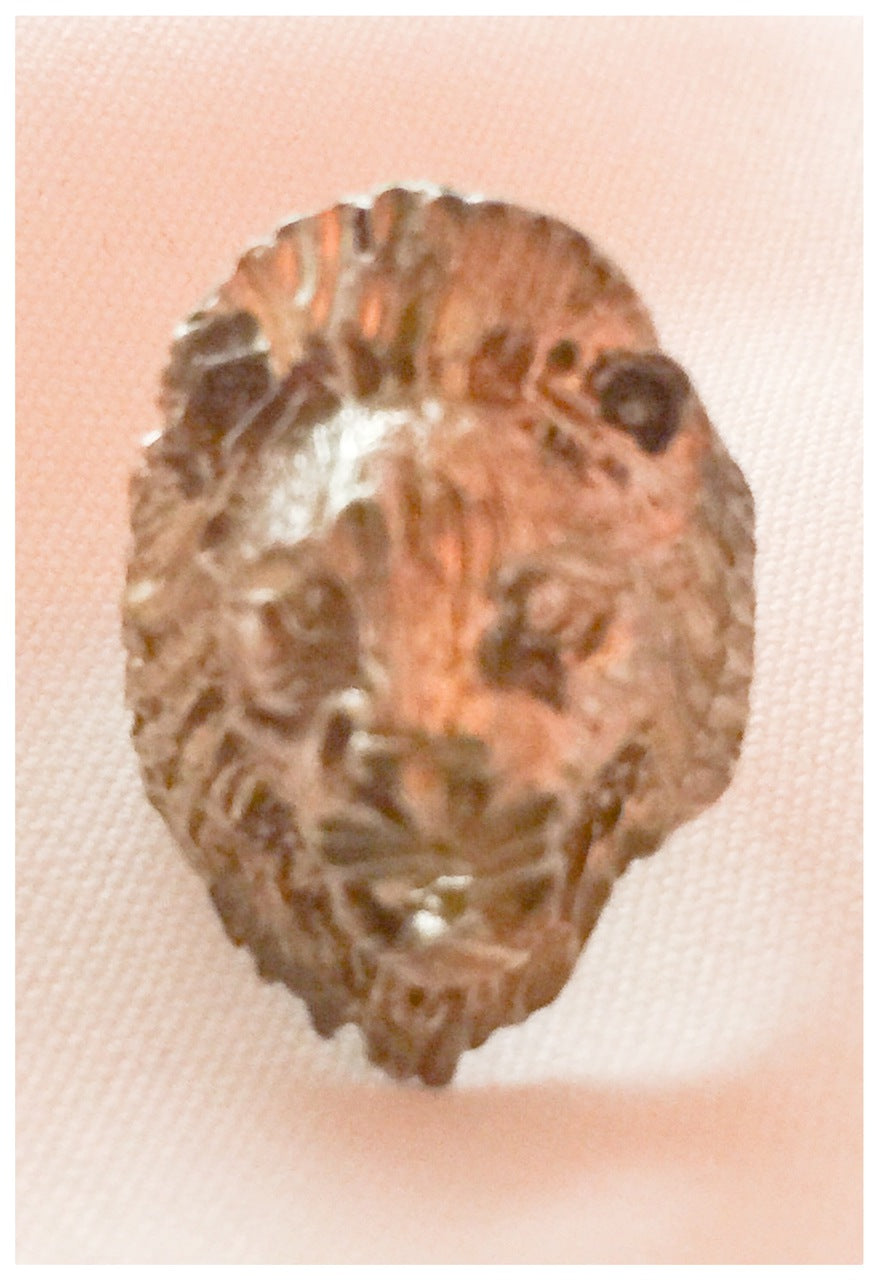 Vintage Sterling SIlver Lion RIng Size 9