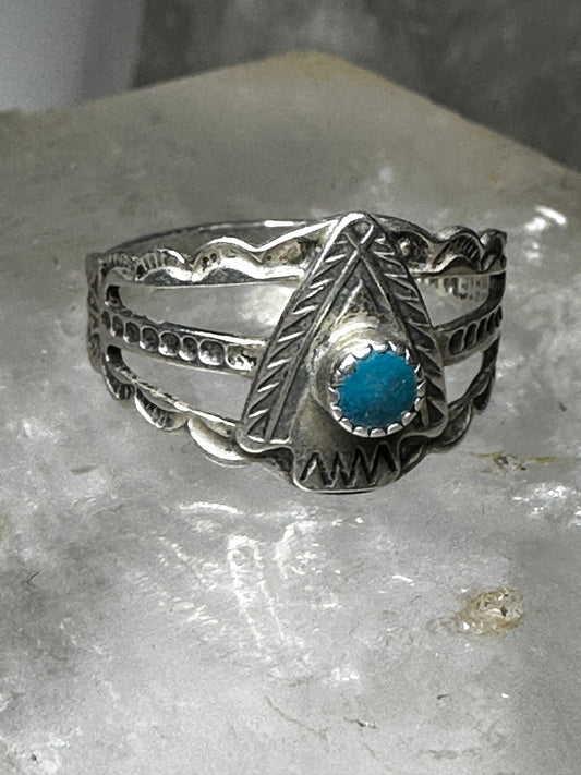 Navajo ring Arrow turquoise size 7.50 sterling silver women