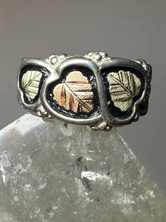 Black Hills Gold ring size 6.75 band sterling silver women