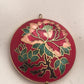 Vintage Cloisonne Pendant  Double Sided with a Large Red Flower