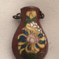 Vase w Flowers Cloisonne Pendant or Charm Double Sided