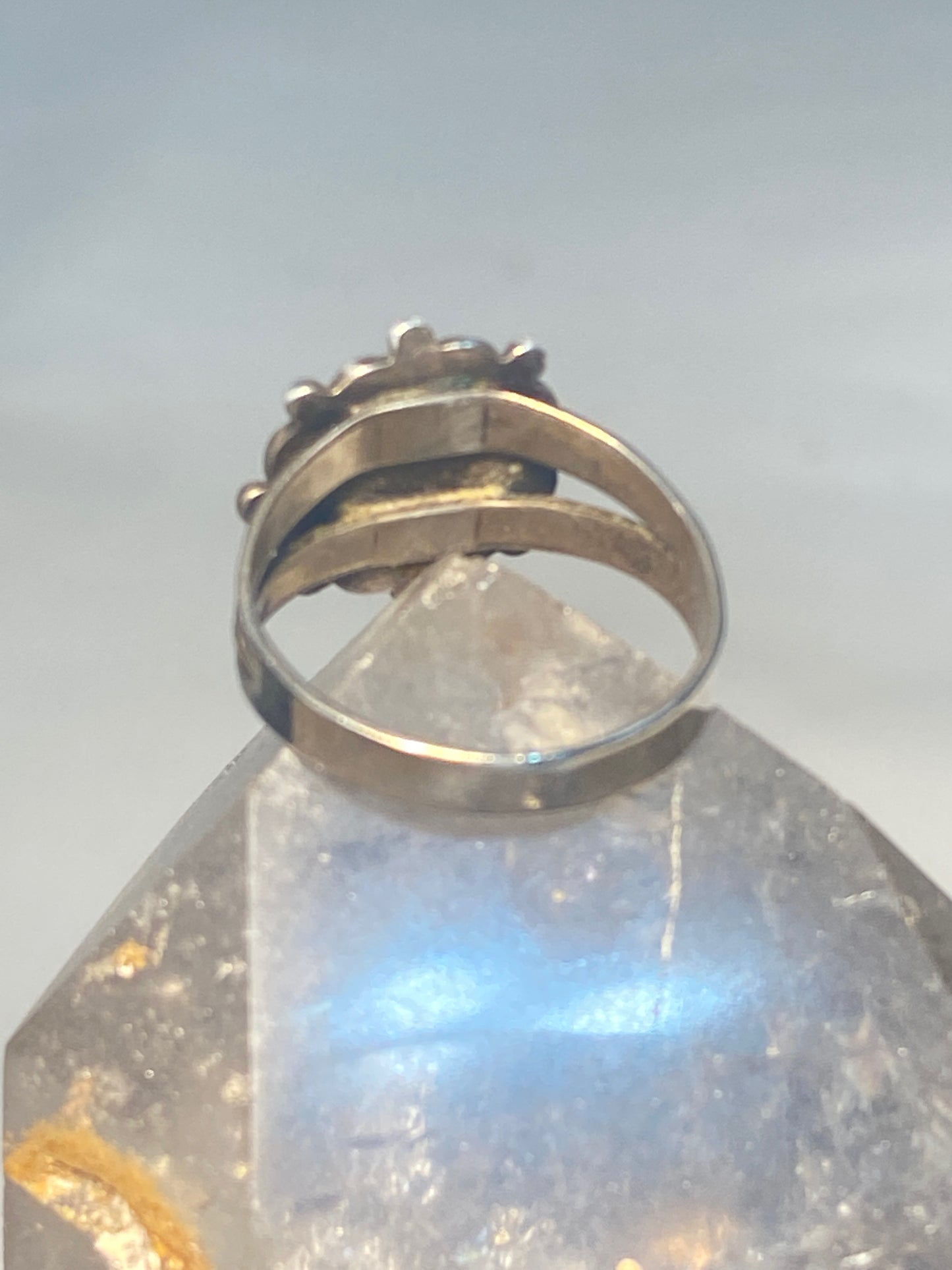 Turquoise ring Navajo southwest pinky sterling silver women girls