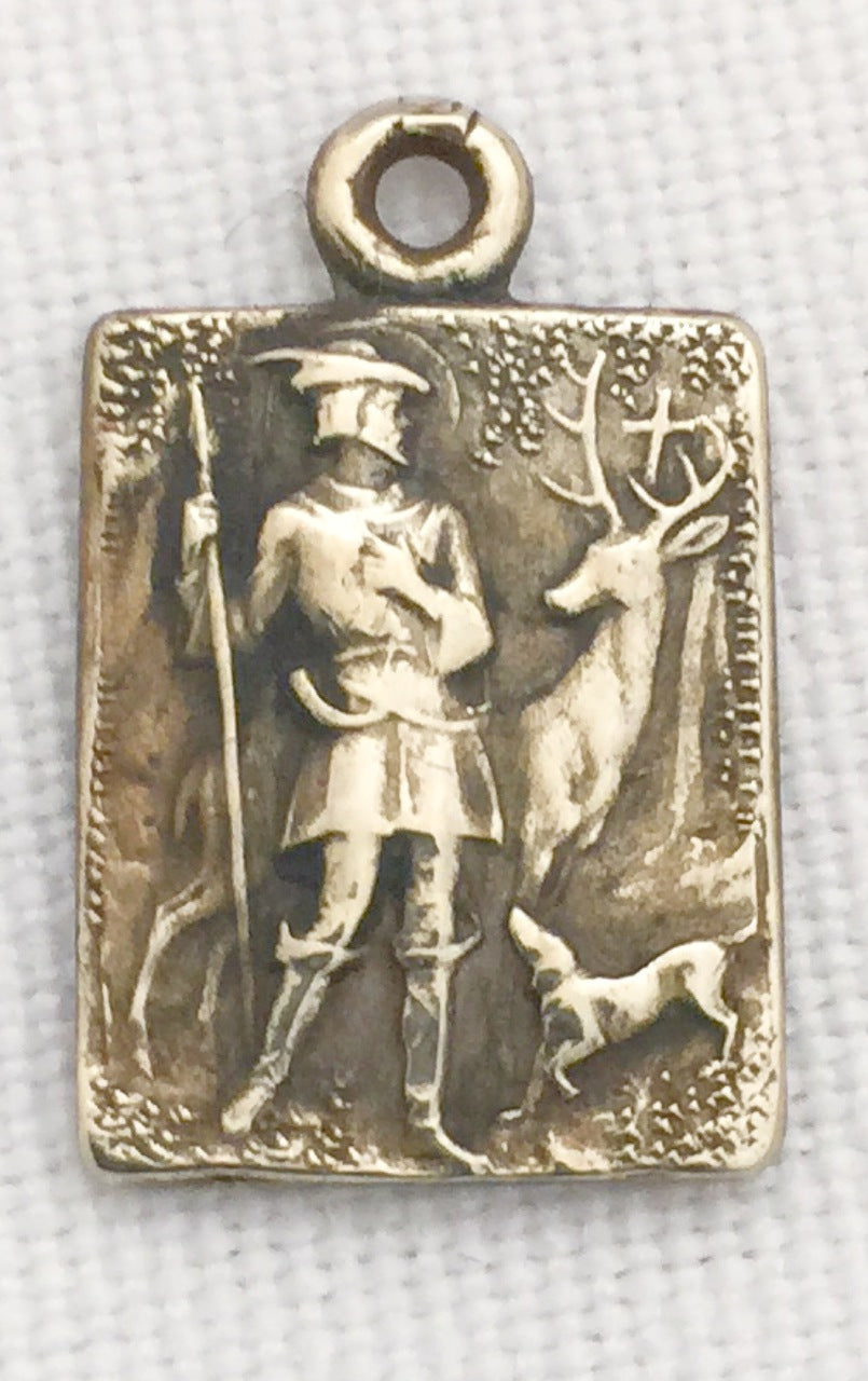 Vintage Sterling Silver Souvenir of Saint Hubert of the Hunter