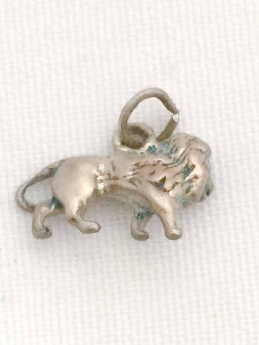 Vintage Sterling Silver Lion Charm