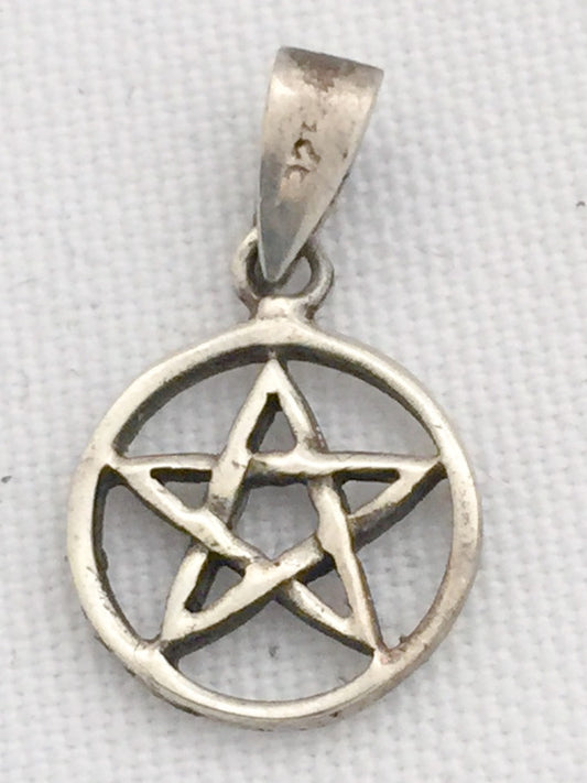 Pentagram Charm Vintage Sterling Silver