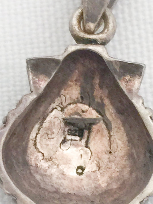 Sterling Silver Vintage Heavy and Textured Charm of a Shell