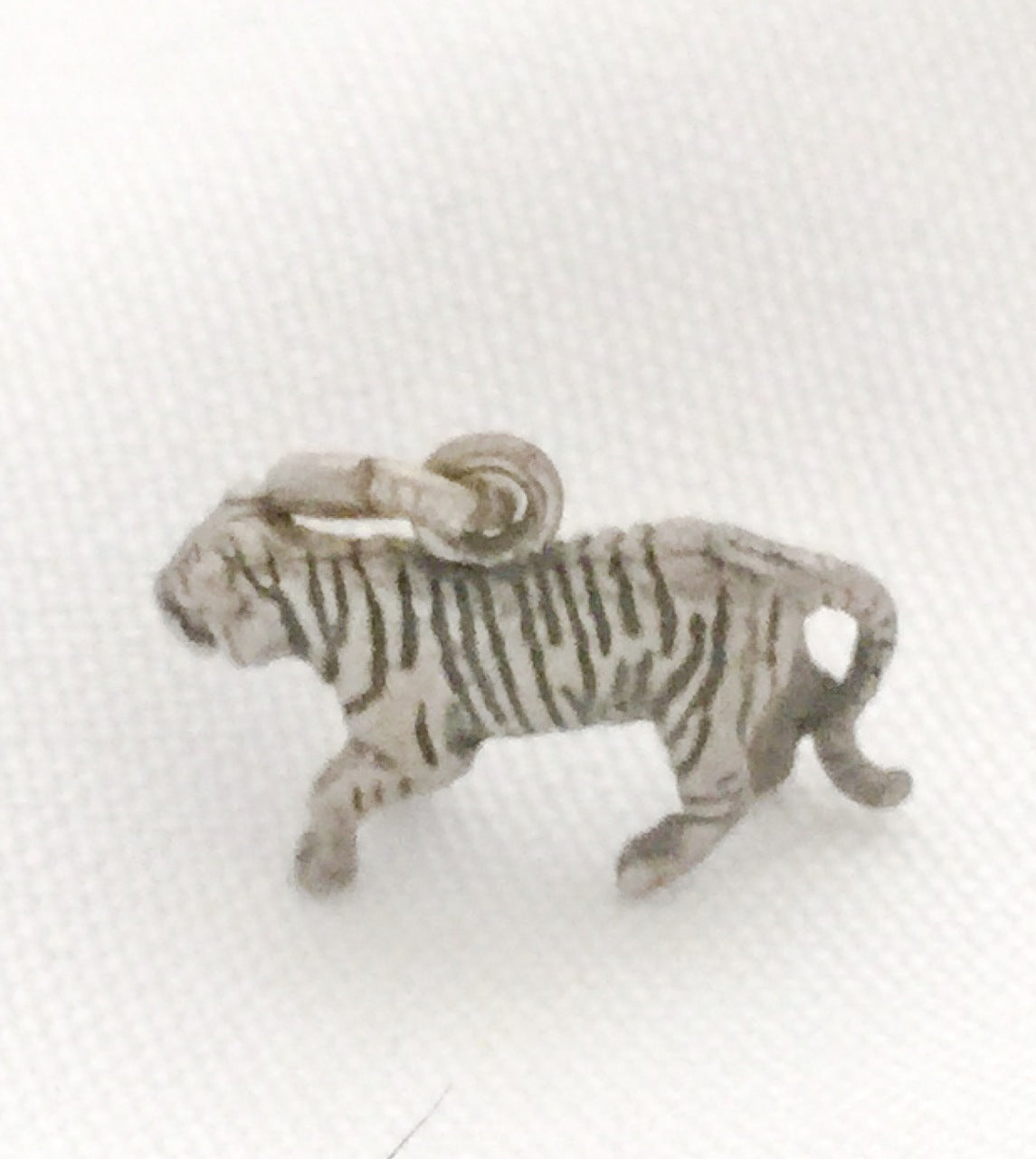Tiger Charm Sterling Silver Vintage