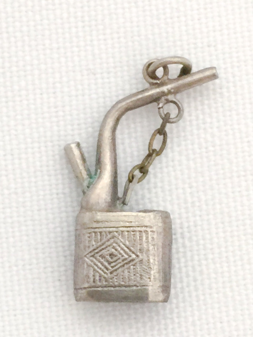 Oil Can Charm Sterling Silver Vintage