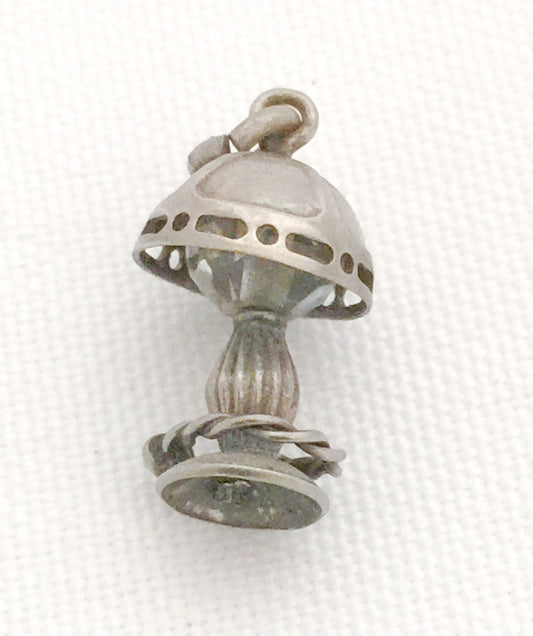 Sterling Silver VIntage Lamp Gas Kerosene Charm