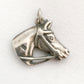Horse Charm Detailed Head Double SidedSterling Silver Vintage