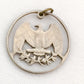 Eagle Vintage Silver Coin Quarter Cut Out Design Charm or Pendant