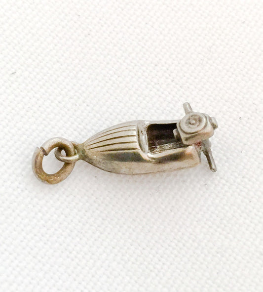 Motor Boat Propellor Moves Charm Sterling Silver Vintage