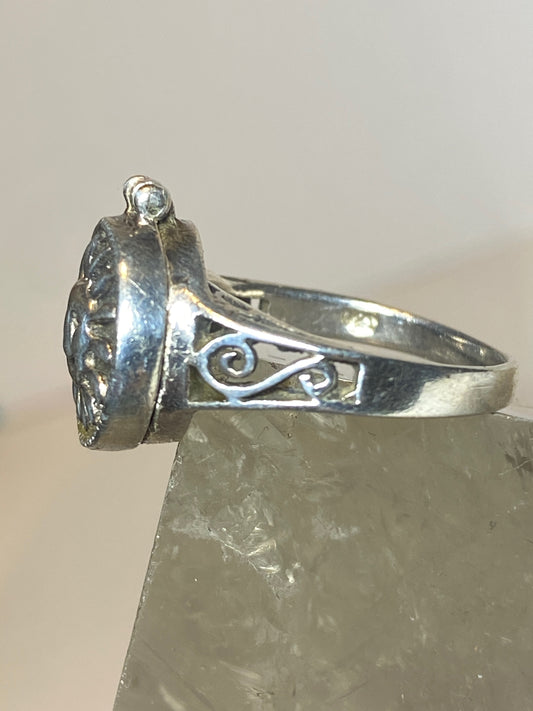 Sun ring poison celestial sterling silver boho women girls