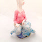 Porcelain Sculpture Lady with Dolphins