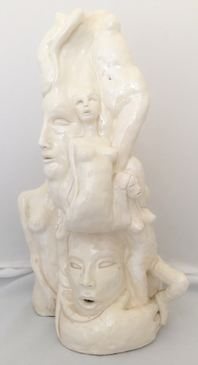 Porcelain Figurative Sculpture "Rotation"