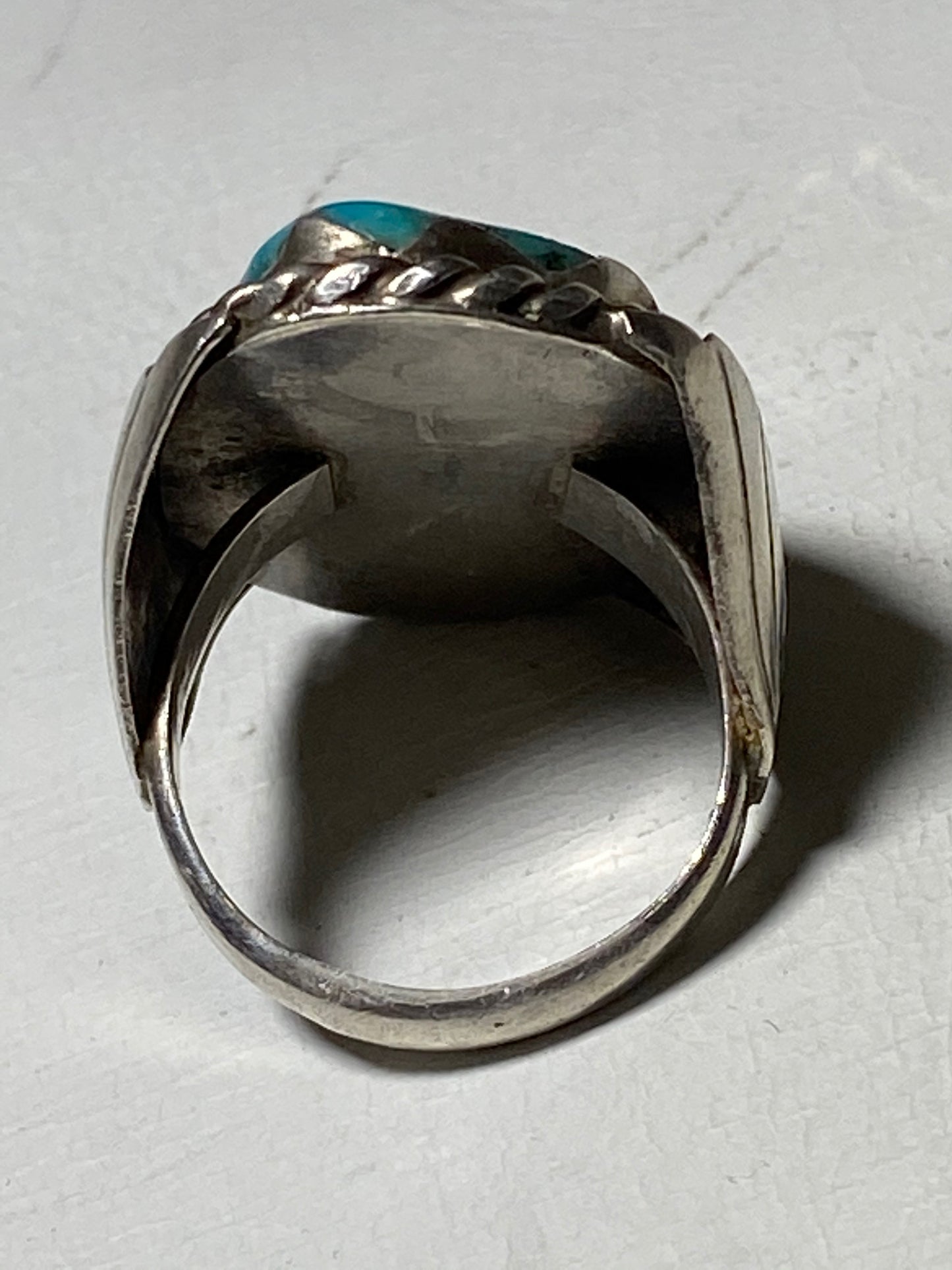 Turquoise ring Navajo southwest tribal sterling silver women