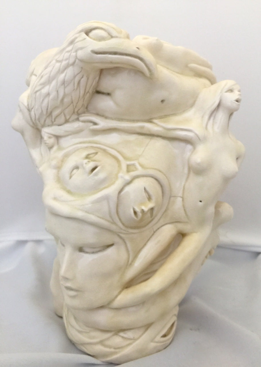 Porcelain Figurative Sculpture "Merged"