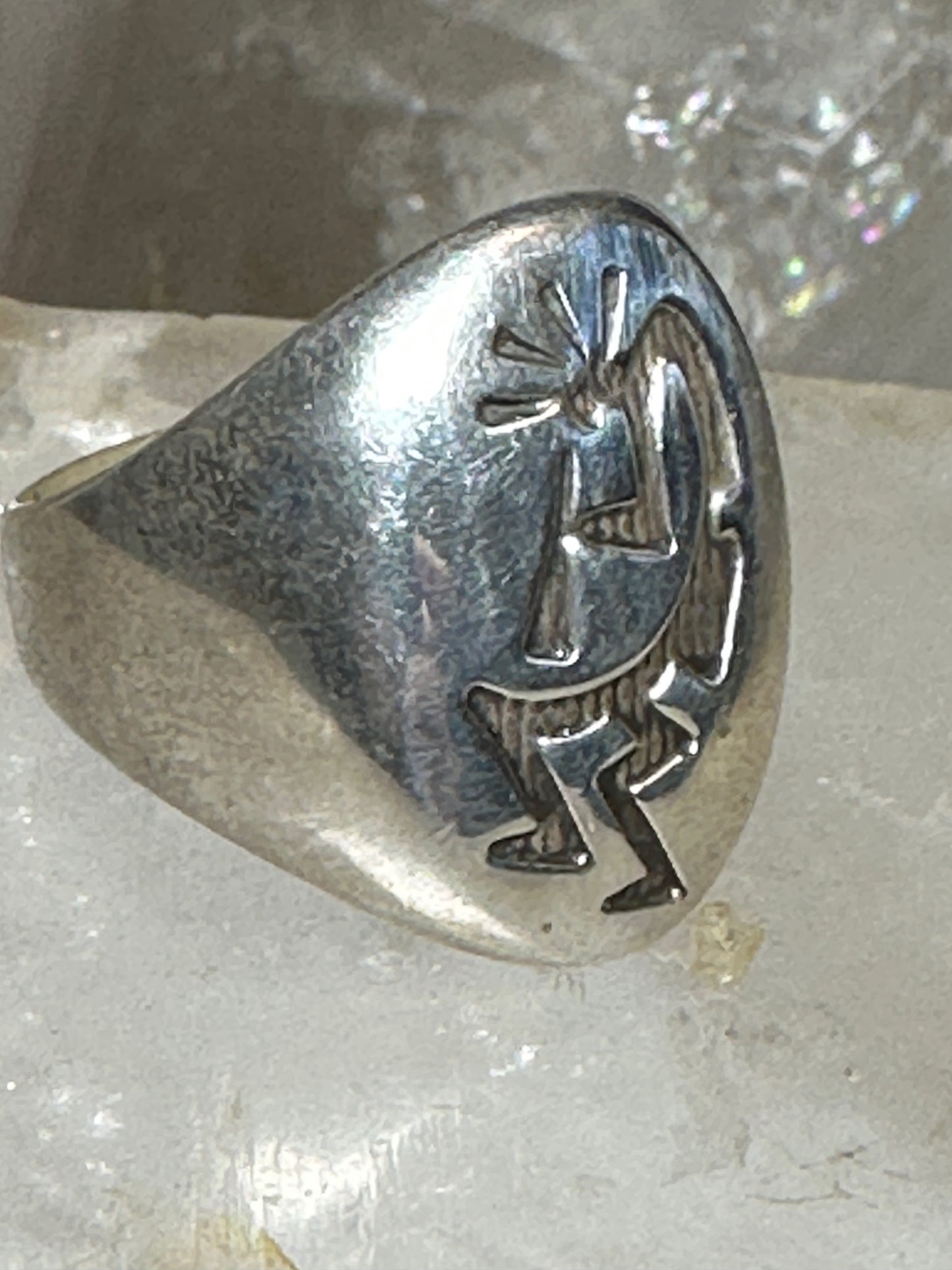 Kokopelli ring size 9.50 sterling silver women men