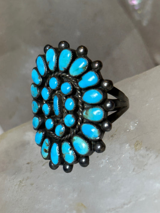 Turquoise ring size 7.50 Zuni sterling silver women