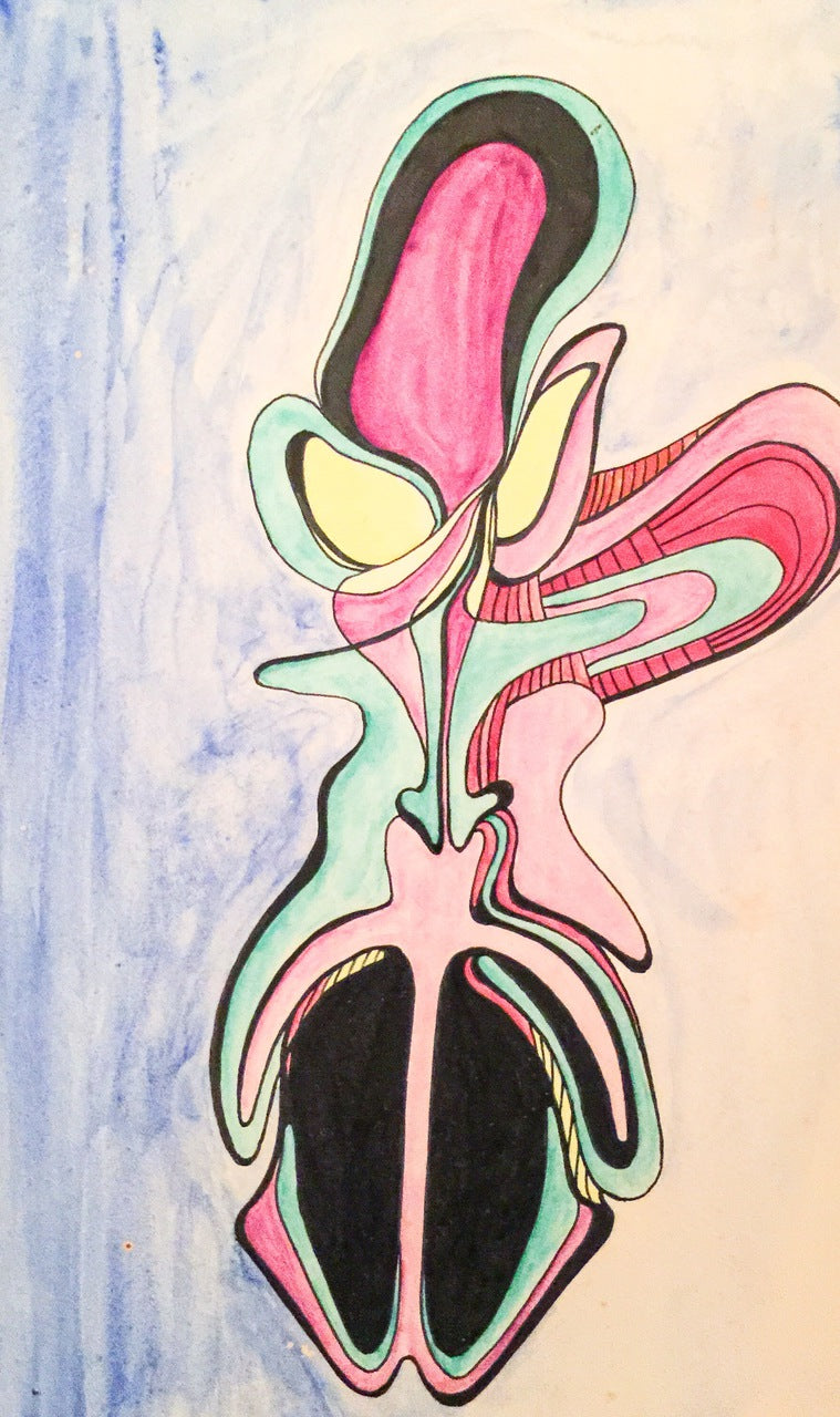 Original Watercolor on Paper "Wired"