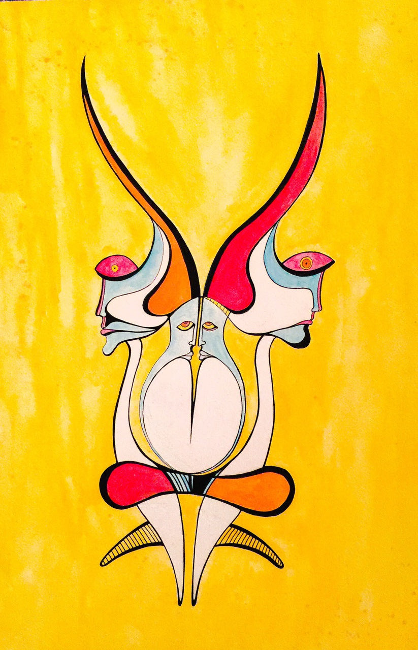 Original Watercolor on Arches Block Paper "Duality"