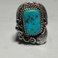 Turquoise ring Navajo pinky southwest sterling silver women girls
