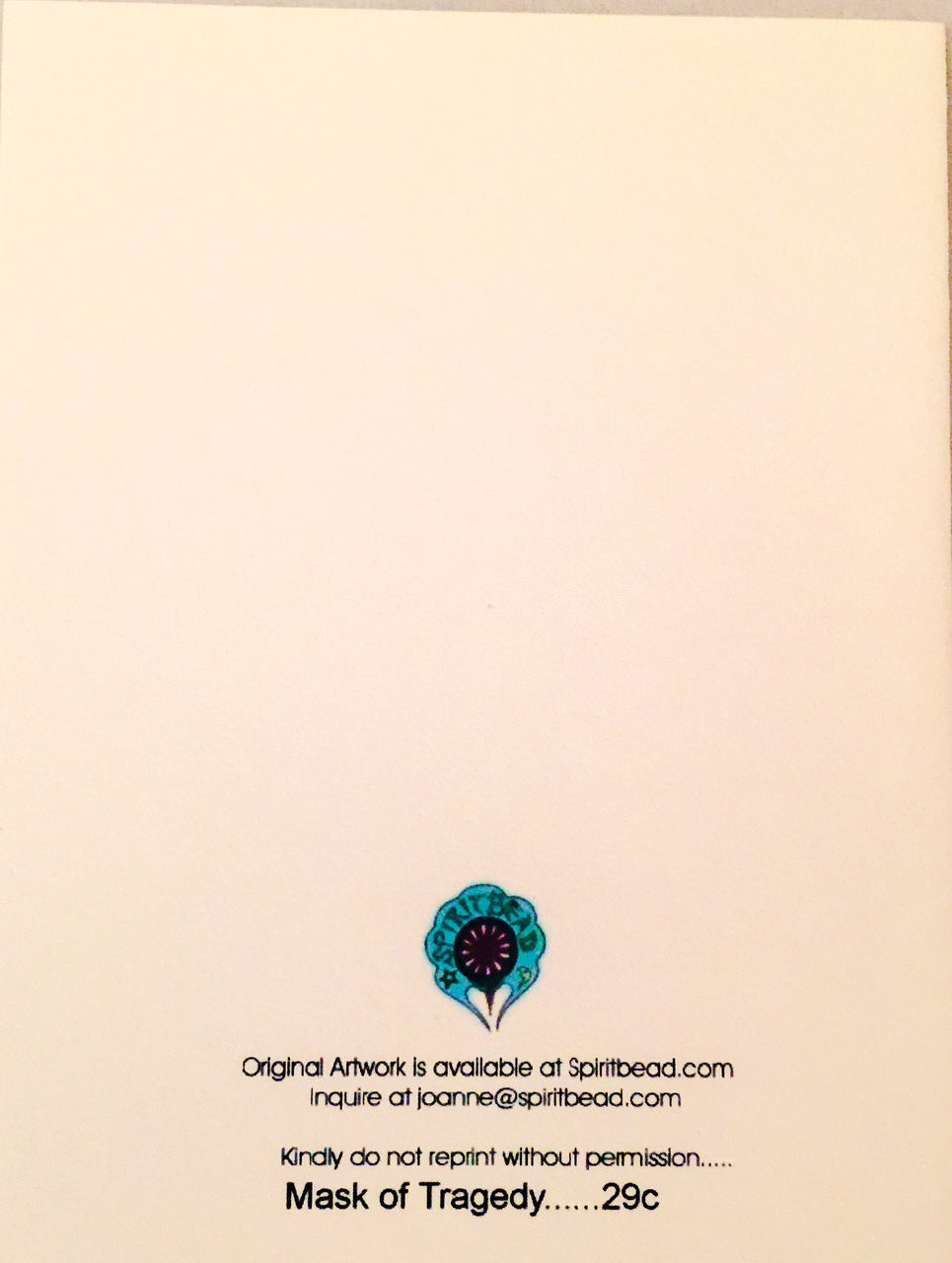 Fold Out Card "Mask of Tragedy"