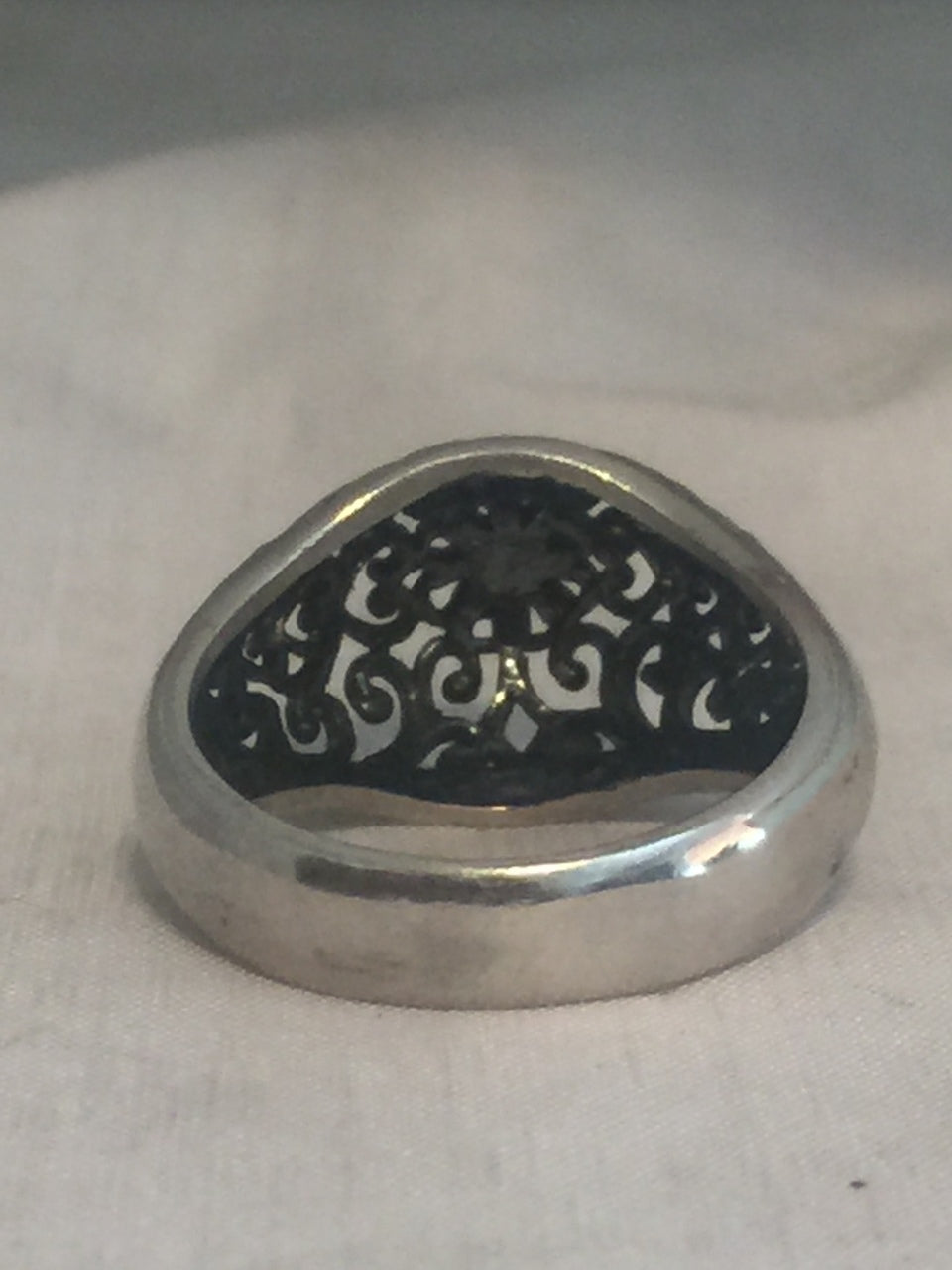 Vintage Sterling Silver Filigree Bubble Dome Ring Size 8.75 6g