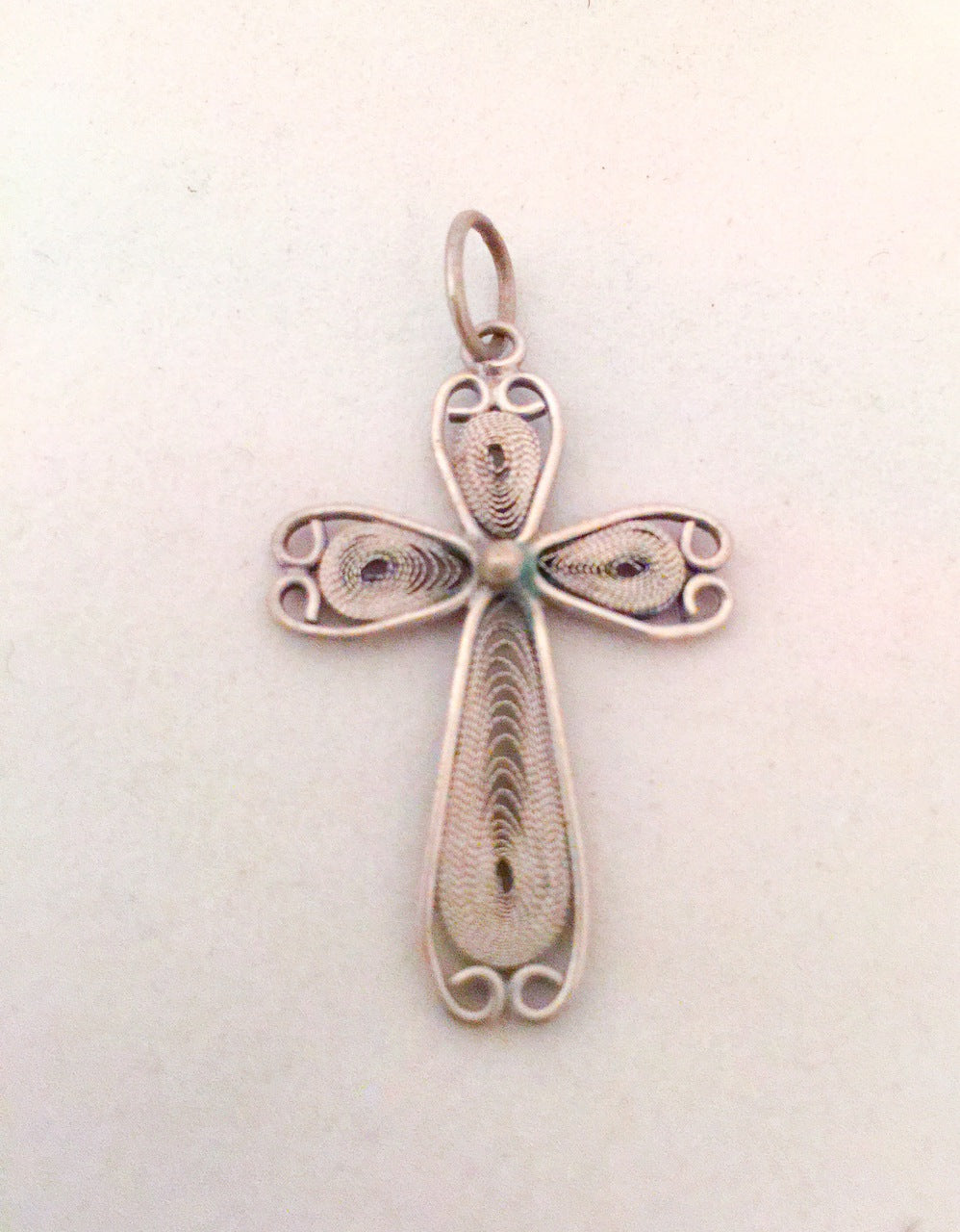 Vintage Sterling Silver Filigree Cross