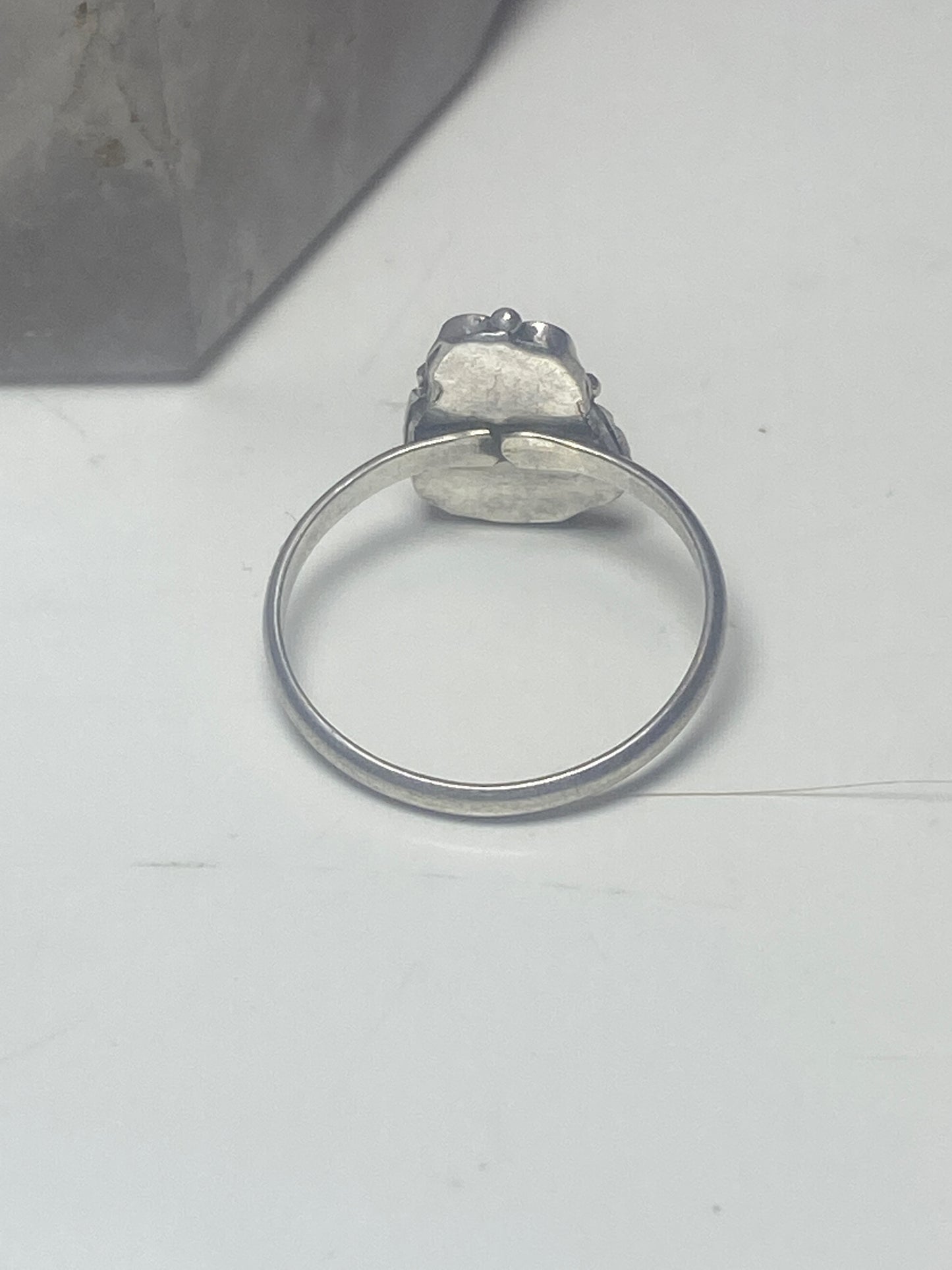 Turquoise ring southwest pinky floral leaves blossom baby children women girls c