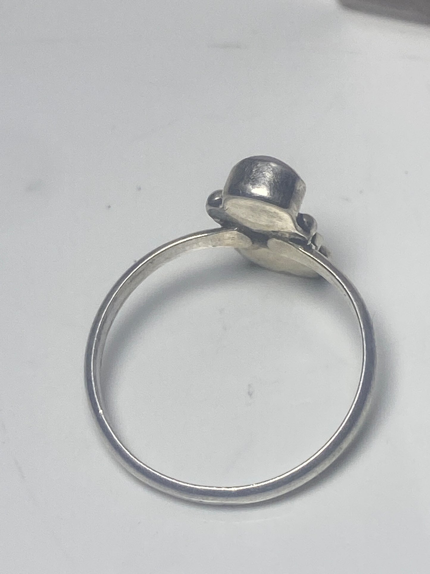 Mother of Pearl ring southwest pinky floral leaves blossom baby children women girls a