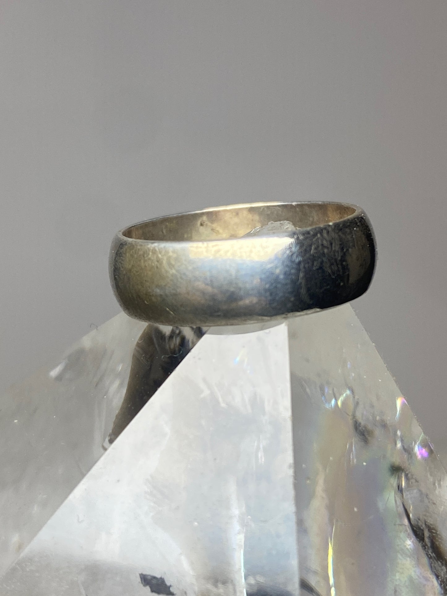 Vintage Plain ring size 6.75 wedding band stacker sterling silver A