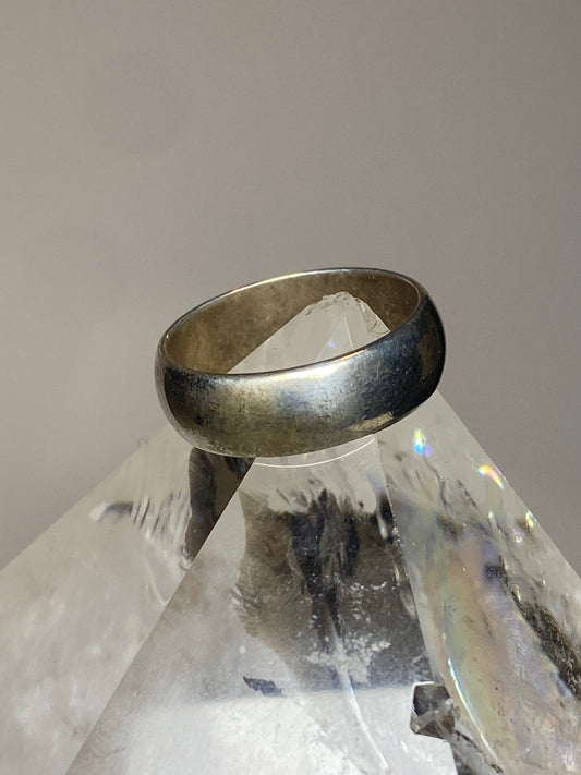 Vintage Plain ring size 6.75 wedding band stacker sterling silver A