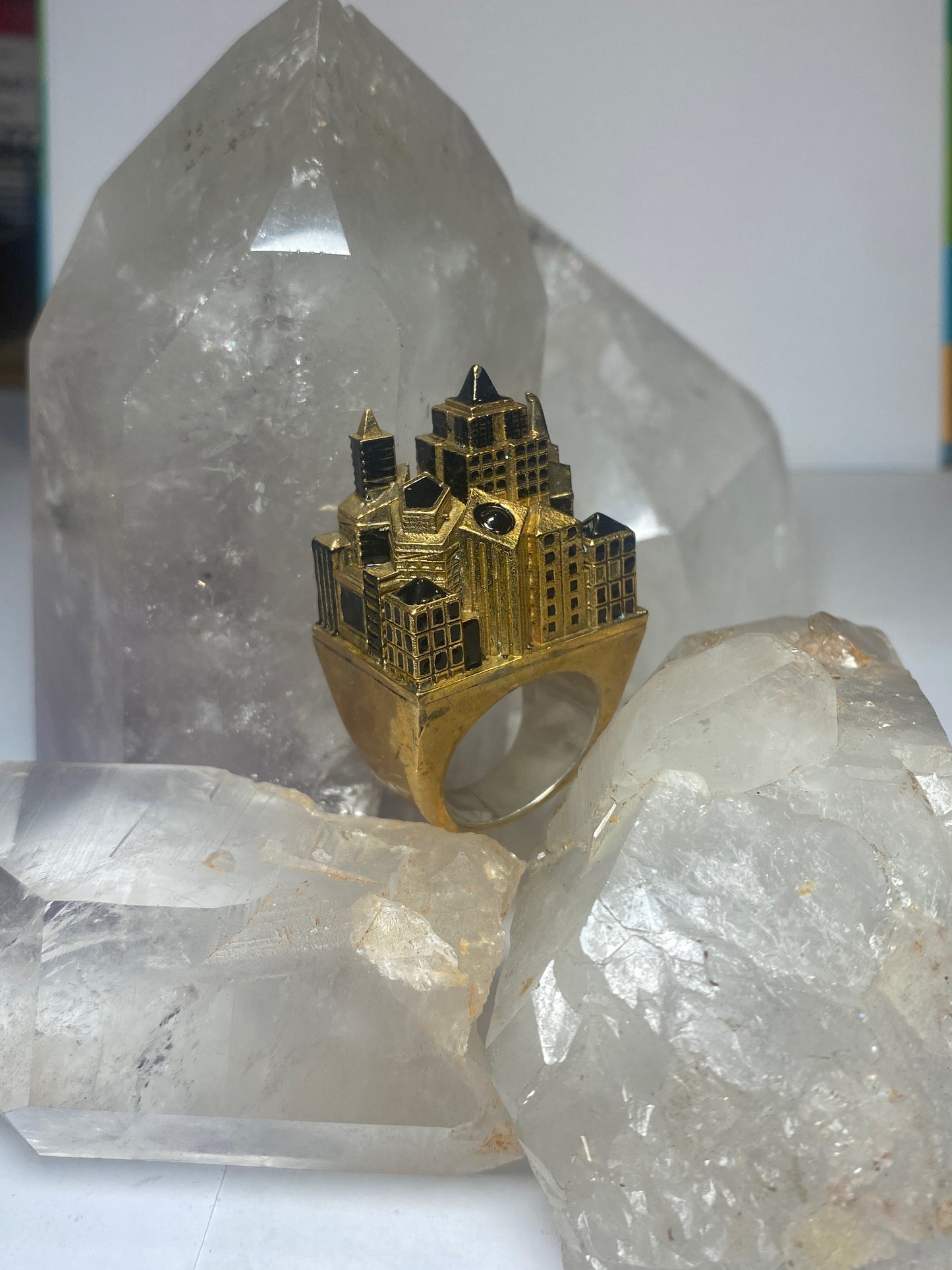 City Scape size 11.25 ring buildings architectural band