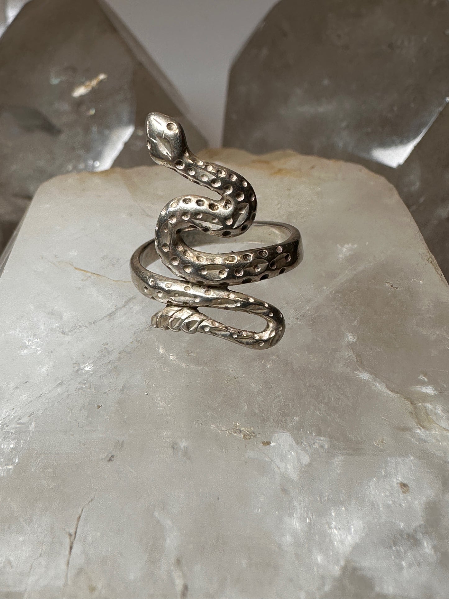 Snake ring size 5.75 band sterling silver women