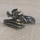 Vintage Sterling Silver Dragon Ring Fantasy Myth Wings  Size 9    2.5g