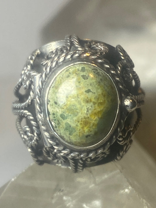 Poison ring agate boho ring Mexico sterling silver women