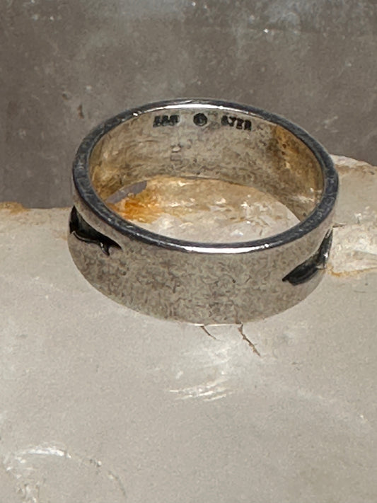 Dolphin ring dolphins band size 5.50 sterling silver women
