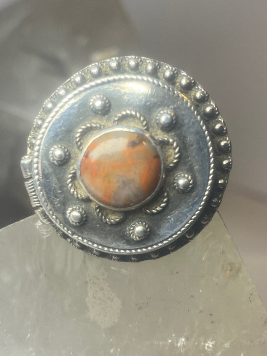 Poison ring agate sterling silver women girls