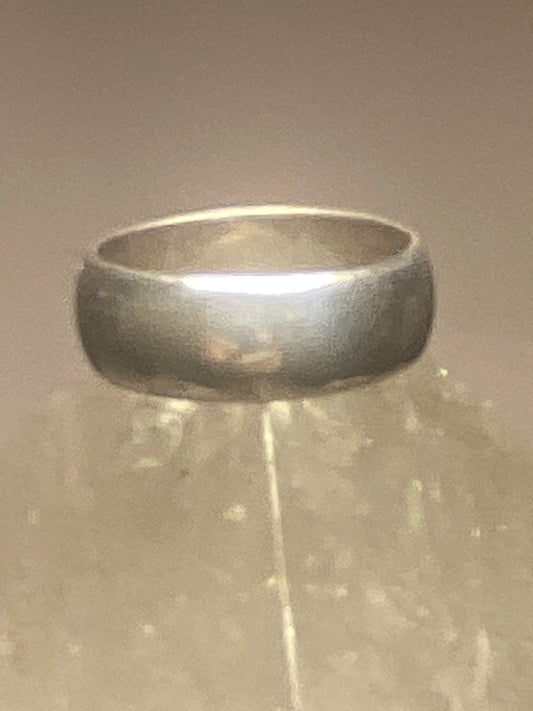 Plain ring wedding band size pinky 5.50 sterling silver Q