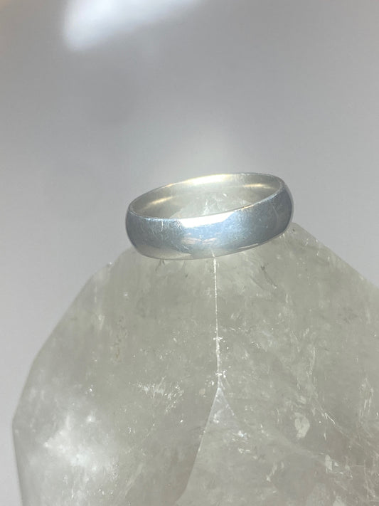 Plain ring wedding band size 6.75 sterling silver U