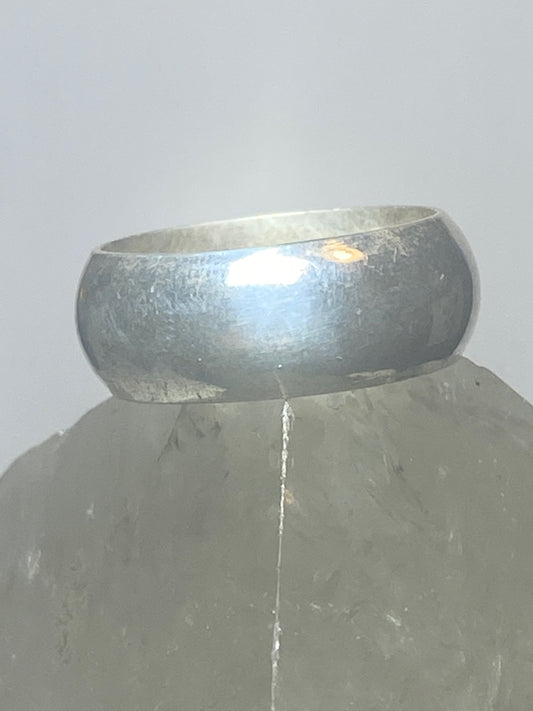Plain ring wide wedding band size 7.75 sterling silver V