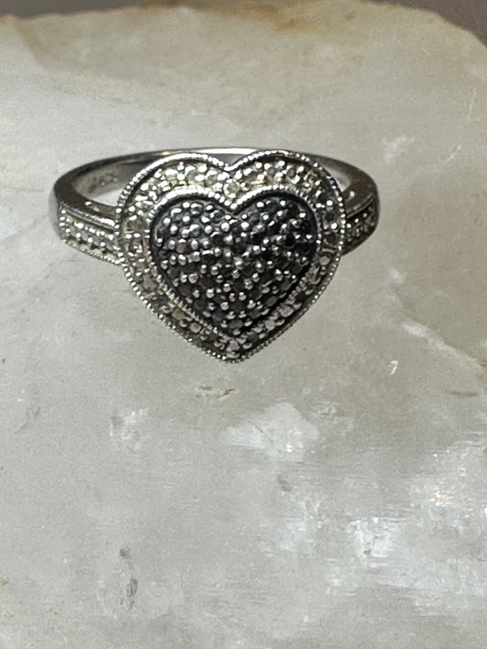 Heart ring Valentine Love band size 6.50 sterling silver women