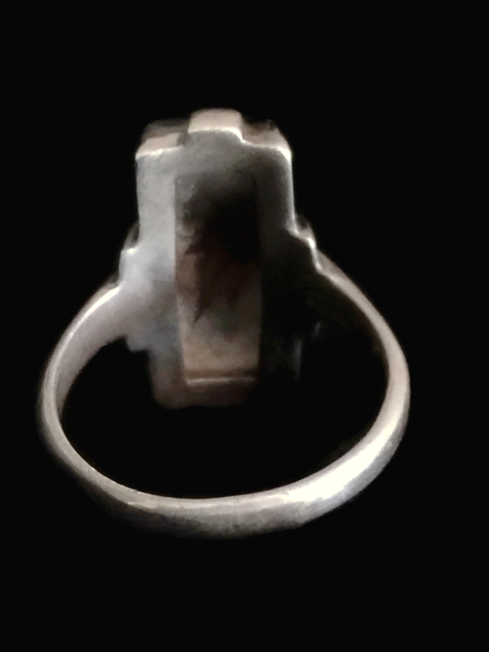 Vintage Agate Ring Sterling Silver Size 5.75