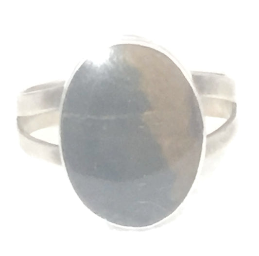 Tiger Eye Ring Vintage Sterling Silver Size 6.25